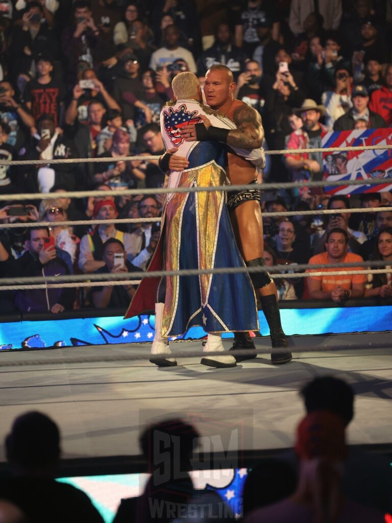 Cody Rhodes & Randy Orton at WWE Smackdown on Friday, November 1, 2024 (taped October 25, 2024), at the Barclays Center in Brooklyn, NY. Photo by George Tahinos, https://georgetahinos.smugmug.com