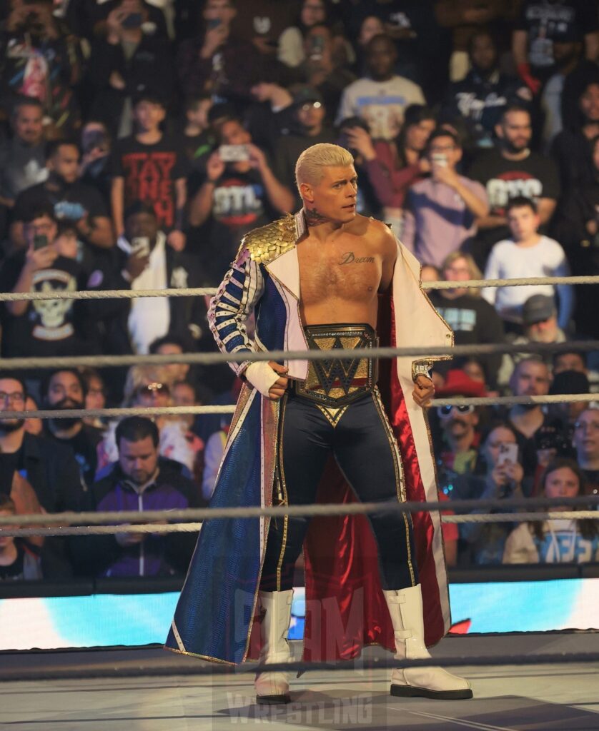 Cody Rhodes at WWE Smackdown on Friday, November 1, 2024 (taped October 25, 2024), at the Barclays Center in Brooklyn, NY. Photo by George Tahinos, https://georgetahinos.smugmug.com