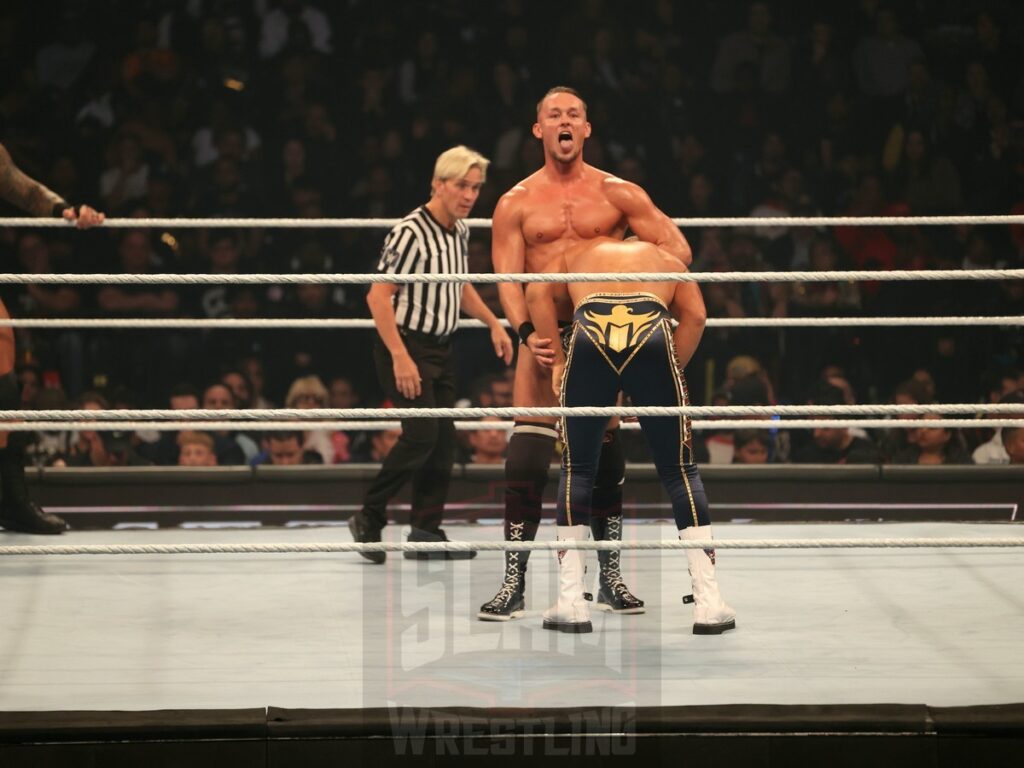 Cody Rhodes & Randy Orton vs Gunther & Ludvig Kaiser at WWE Smackdown on Friday, November 1, 2024 (taped October 25, 2024), at the Barclays Center in Brooklyn, NY. Photo by George Tahinos, https://georgetahinos.smugmug.com