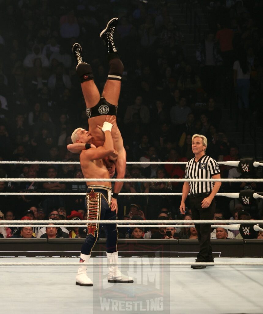 Cody Rhodes & Randy Orton vs Gunther & Ludvig Kaiser at WWE Smackdown on Friday, November 1, 2024 (taped October 25, 2024), at the Barclays Center in Brooklyn, NY. Photo by George Tahinos, https://georgetahinos.smugmug.com