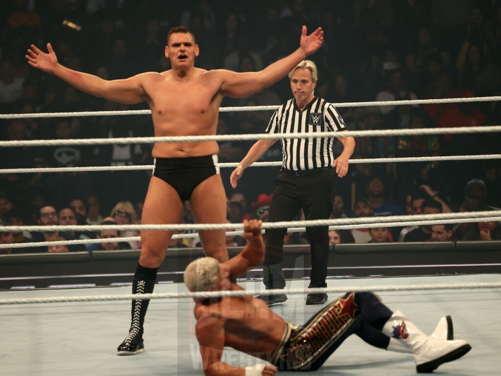 Cody Rhodes & Randy Orton vs Gunther & Ludvig Kaiser at WWE Smackdown on Friday, November 1, 2024 (taped October 25, 2024), at the Barclays Center in Brooklyn, NY. Photo by George Tahinos, https://georgetahinos.smugmug.com