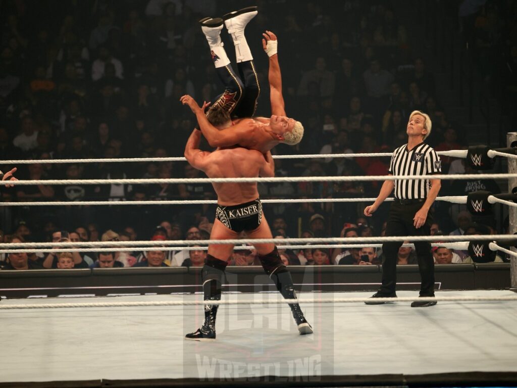 Cody Rhodes & Randy Orton vs Gunther & Ludvig Kaiser at WWE Smackdown on Friday, November 1, 2024 (taped October 25, 2024), at the Barclays Center in Brooklyn, NY. Photo by George Tahinos, https://georgetahinos.smugmug.com