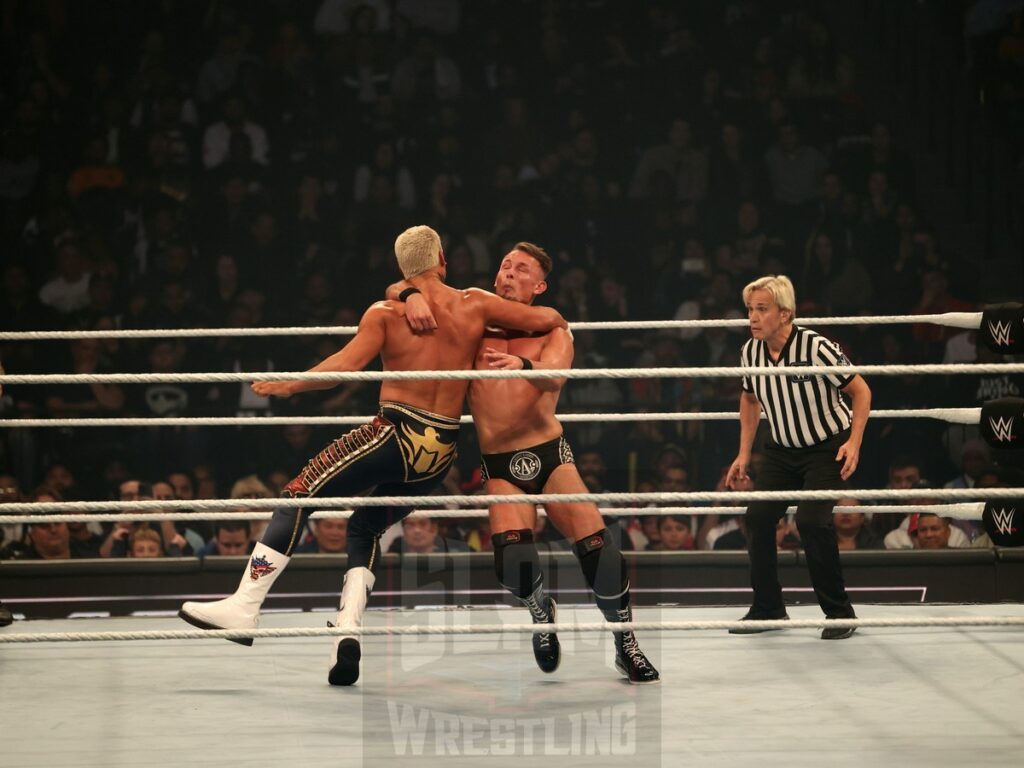 Cody Rhodes & Randy Orton vs Gunther & Ludvig Kaiser at WWE Smackdown on Friday, November 1, 2024 (taped October 25, 2024), at the Barclays Center in Brooklyn, NY. Photo by George Tahinos, https://georgetahinos.smugmug.com