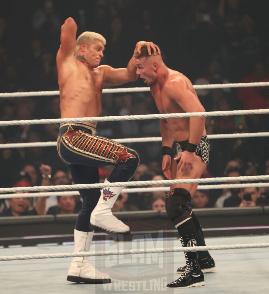 Cody Rhodes & Randy Orton vs Gunther & Ludvig Kaiser at WWE Smackdown on Friday, November 1, 2024 (taped October 25, 2024), at the Barclays Center in Brooklyn, NY. Photo by George Tahinos, https://georgetahinos.smugmug.com