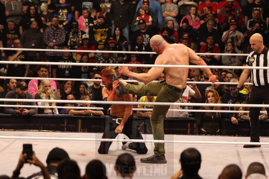 AEW World Championship Match: Jon Moxley (c) vs. Orange Cassidy at AEW Full Gear on Saturday, November 23, 2024, at the Prudential Center in Newark, NJ. Photo by George Tahinos, https://georgetahinos.smugmug.com