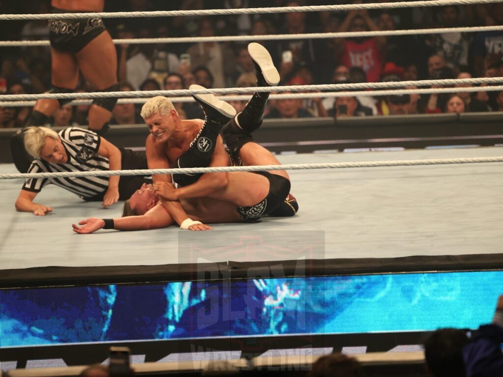 Cody Rhodes & Randy Orton vs Gunther & Ludvig Kaiser at WWE Smackdown on Friday, November 1, 2024 (taped October 25, 2024), at the Barclays Center in Brooklyn, NY. Photo by George Tahinos, https://georgetahinos.smugmug.com