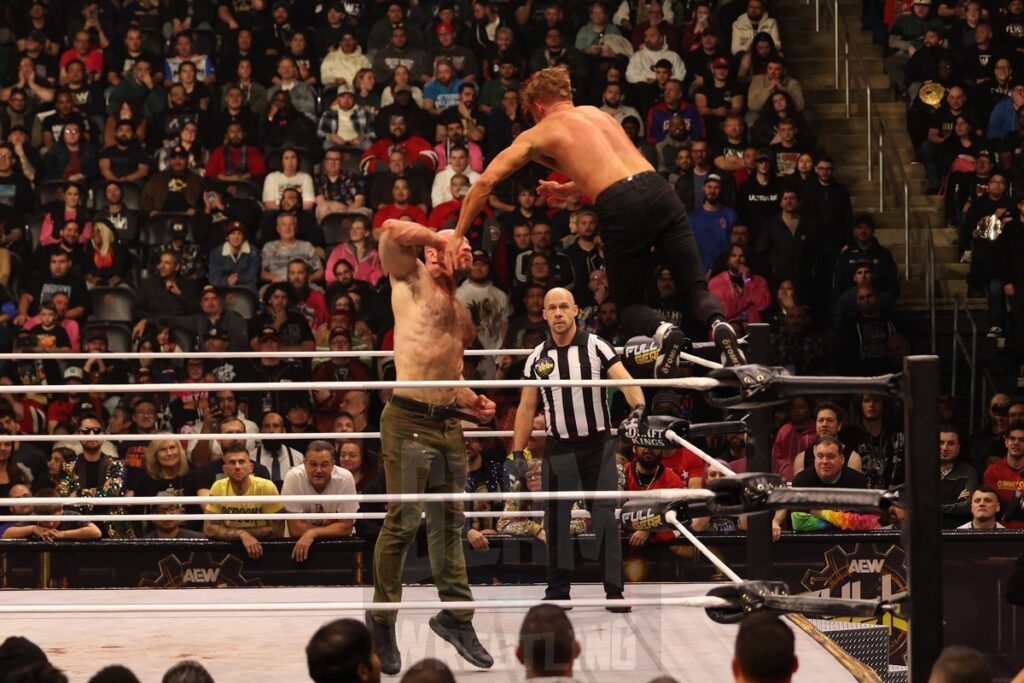 AEW World Championship Match: Jon Moxley (c) vs. Orange Cassidy at AEW Full Gear on Saturday, November 23, 2024, at the Prudential Center in Newark, NJ. Photo by George Tahinos, https://georgetahinos.smugmug.com