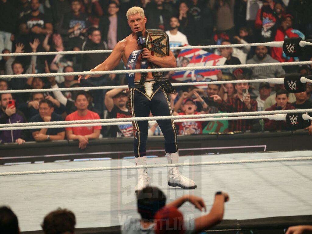 Cody Rhodes post-show at WWE Smackdown on Friday, November 1, 2024 (taped October 25, 2024), at the Barclays Center in Brooklyn, NY. Photo by George Tahinos, https://georgetahinos.smugmug.com