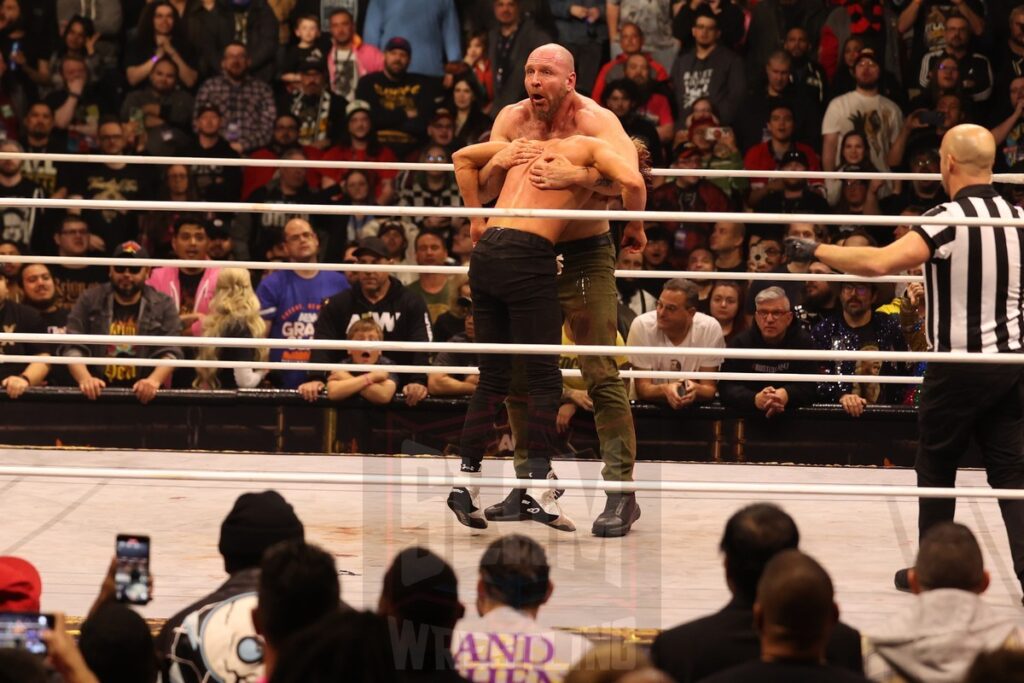 AEW World Championship Match: Jon Moxley (c) vs. Orange Cassidy at AEW Full Gear on Saturday, November 23, 2024, at the Prudential Center in Newark, NJ. Photo by George Tahinos, https://georgetahinos.smugmug.com