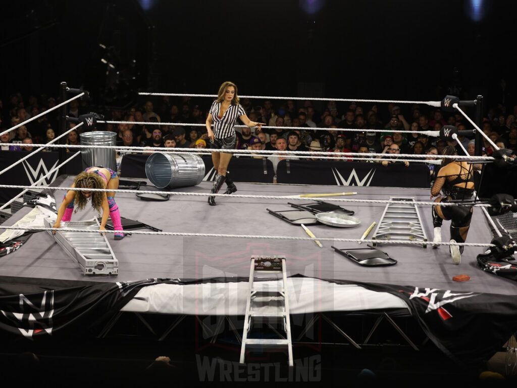 Hardcore Match with Dawn Marie as referee: Lola Vice vs Jaida Parker at NXT on Wednesday, November 6, 2024, at the 2300 Arena, in Philadelphia, PA. Photo by George Tahinos, https://georgetahinos.smugmug.com