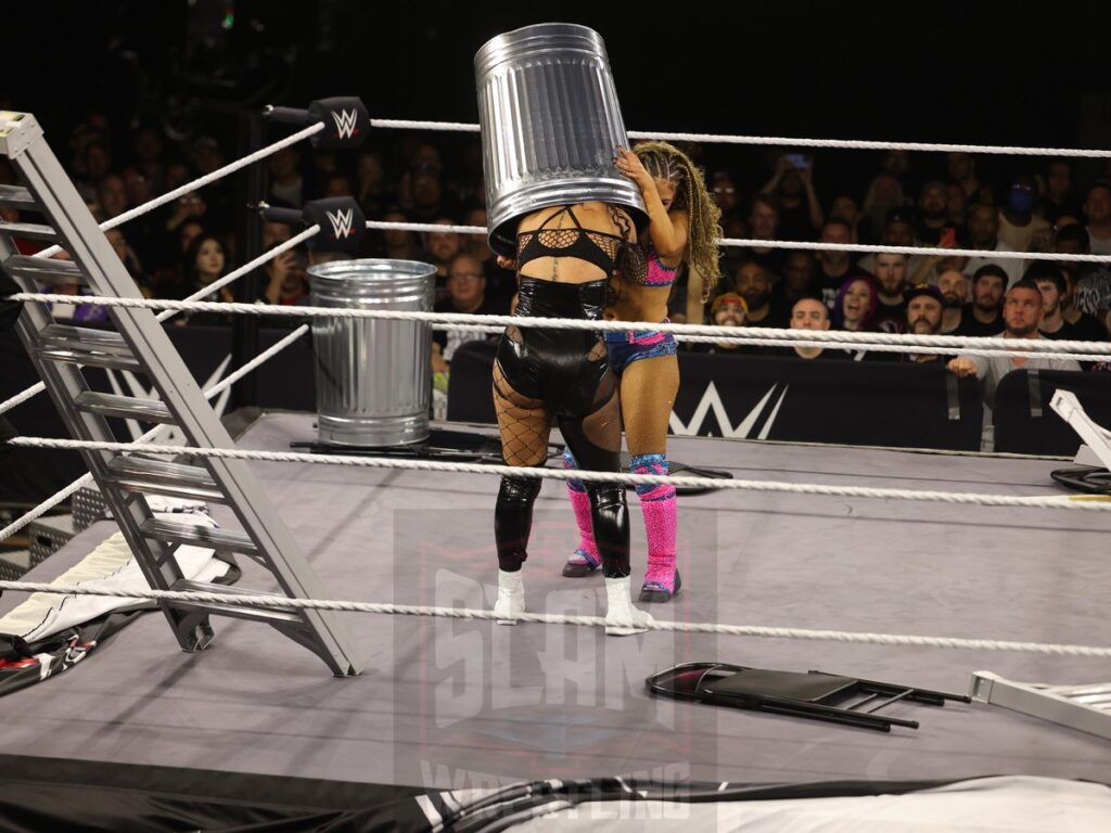 Hardcore Match with Dawn Marie as referee: Lola Vice vs Jaida Parker at NXT on Wednesday, November 6, 2024, at the 2300 Arena, in Philadelphia, PA. Photo by George Tahinos, https://georgetahinos.smugmug.com