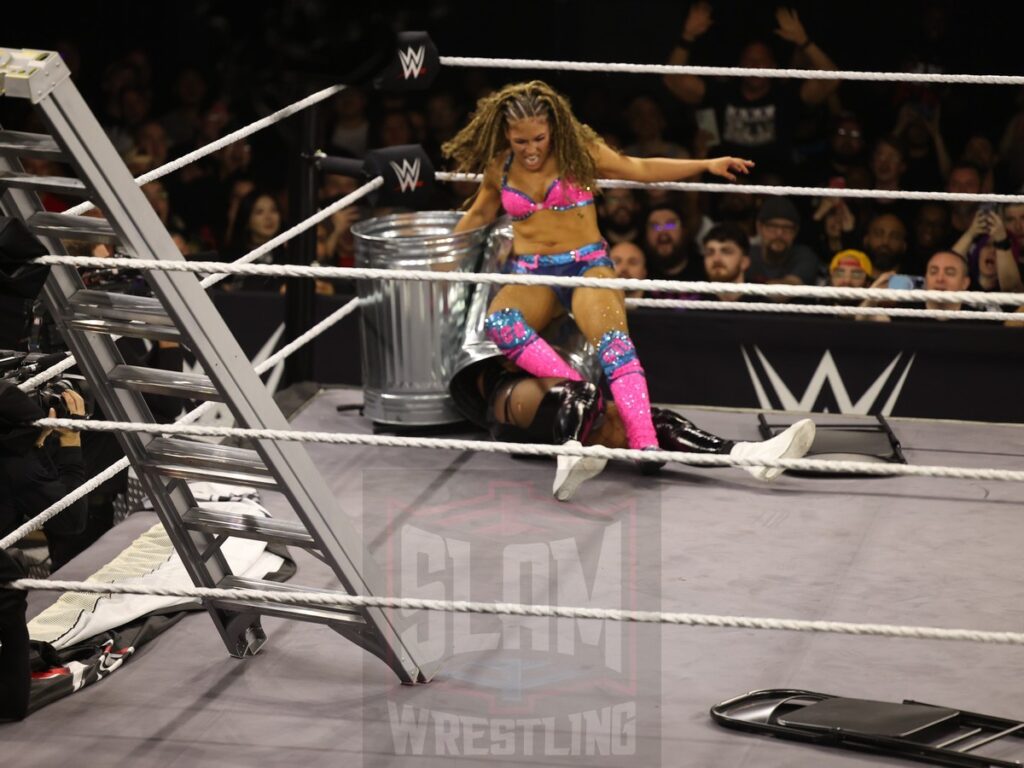 Hardcore Match with Dawn Marie as referee: Lola Vice vs Jaida Parker at NXT on Wednesday, November 6, 2024, at the 2300 Arena, in Philadelphia, PA. Photo by George Tahinos, https://georgetahinos.smugmug.com