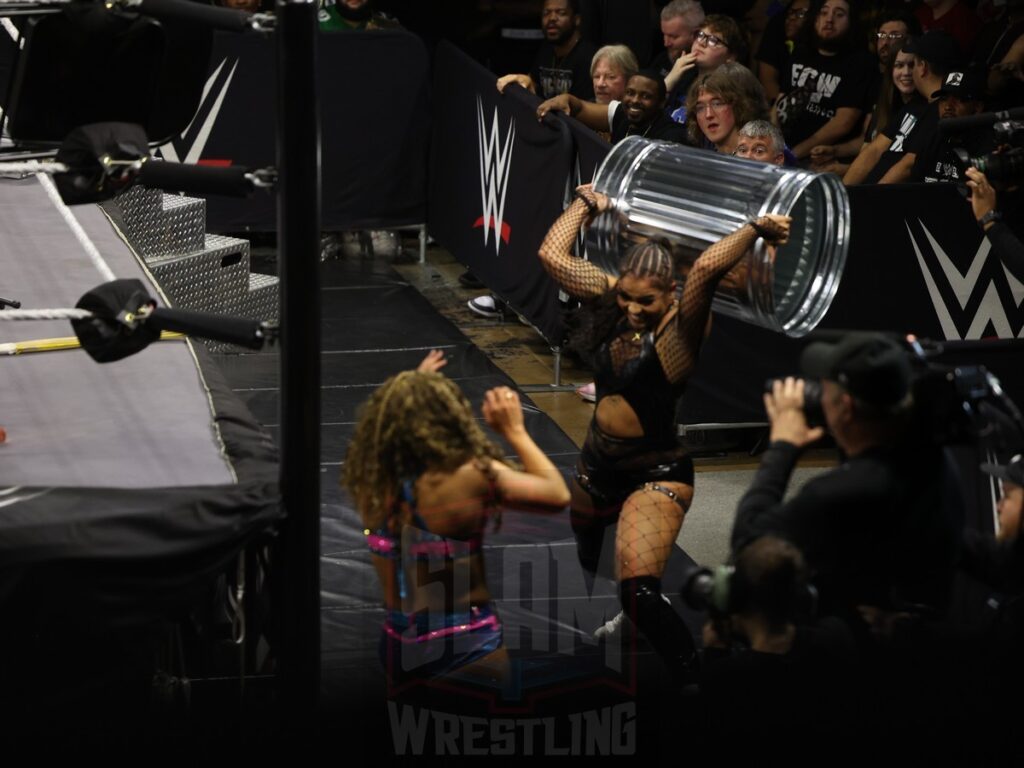 Hardcore Match with Dawn Marie as referee: Lola Vice vs Jaida Parker at NXT on Wednesday, November 6, 2024, at the 2300 Arena, in Philadelphia, PA. Photo by George Tahinos, https://georgetahinos.smugmug.com