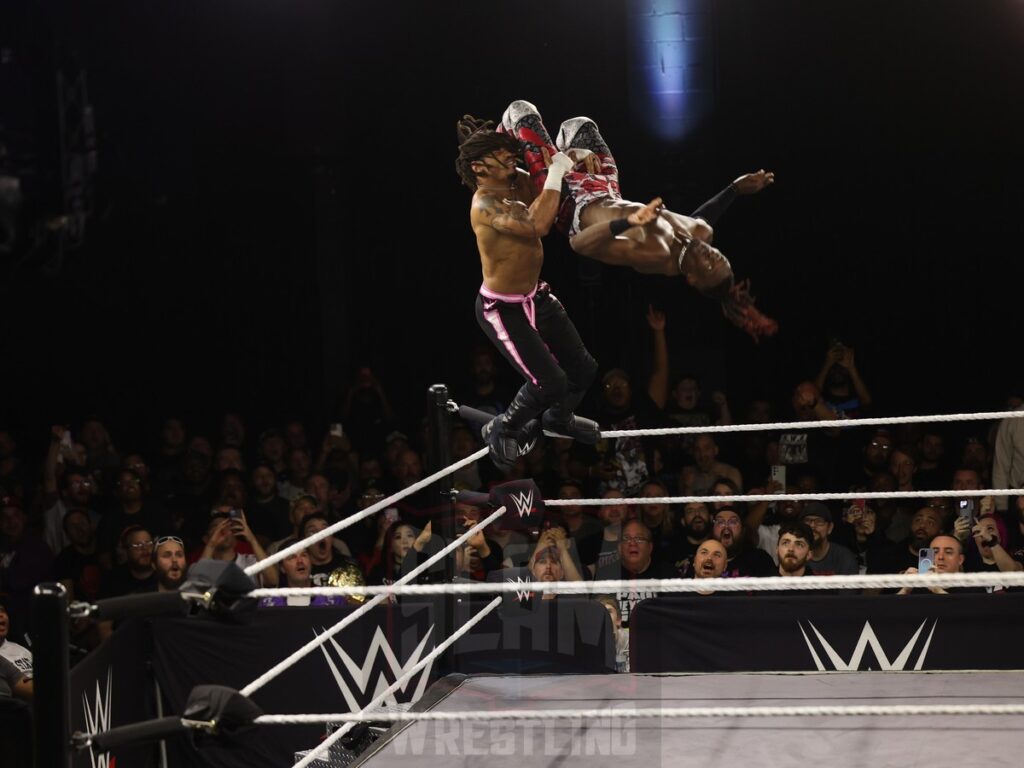 Je’Von Evans vs Wes Lee at NXT on Wednesday, November 6, 2024, at the 2300 Arena, in Philadelphia, PA. Photo by George Tahinos, https://georgetahinos.smugmug.com