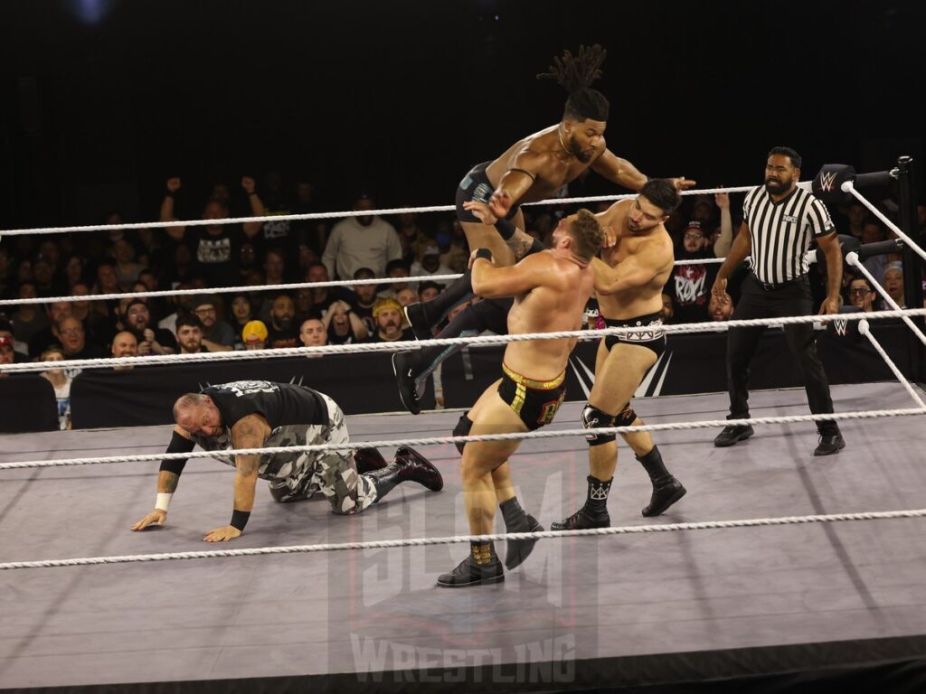 Ethan Page and Ridge Holland vs Trick Williams and Bubba Ray Dudley at NXT on Wednesday, November 6, 2024, at the 2300 Arena, in Philadelphia, PA. Photo by George Tahinos, https://georgetahinos.smugmug.com