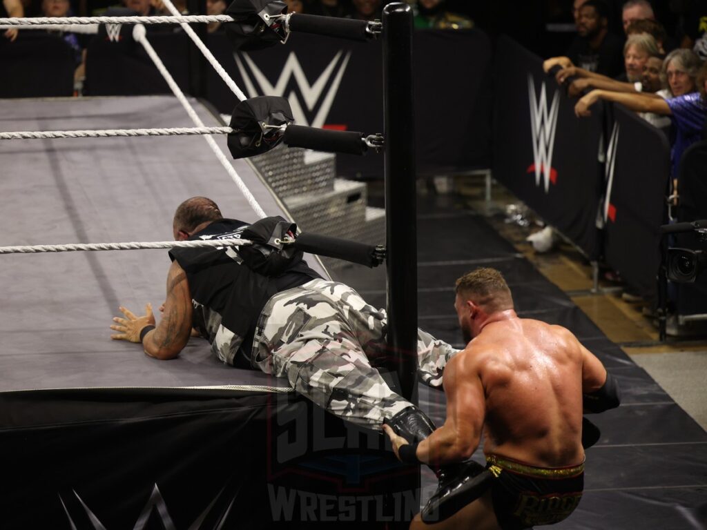 Ethan Page and Ridge Holland vs Trick Williams and Bubba Ray Dudley at NXT on Wednesday, November 6, 2024, at the 2300 Arena, in Philadelphia, PA. Photo by George Tahinos, https://georgetahinos.smugmug.com