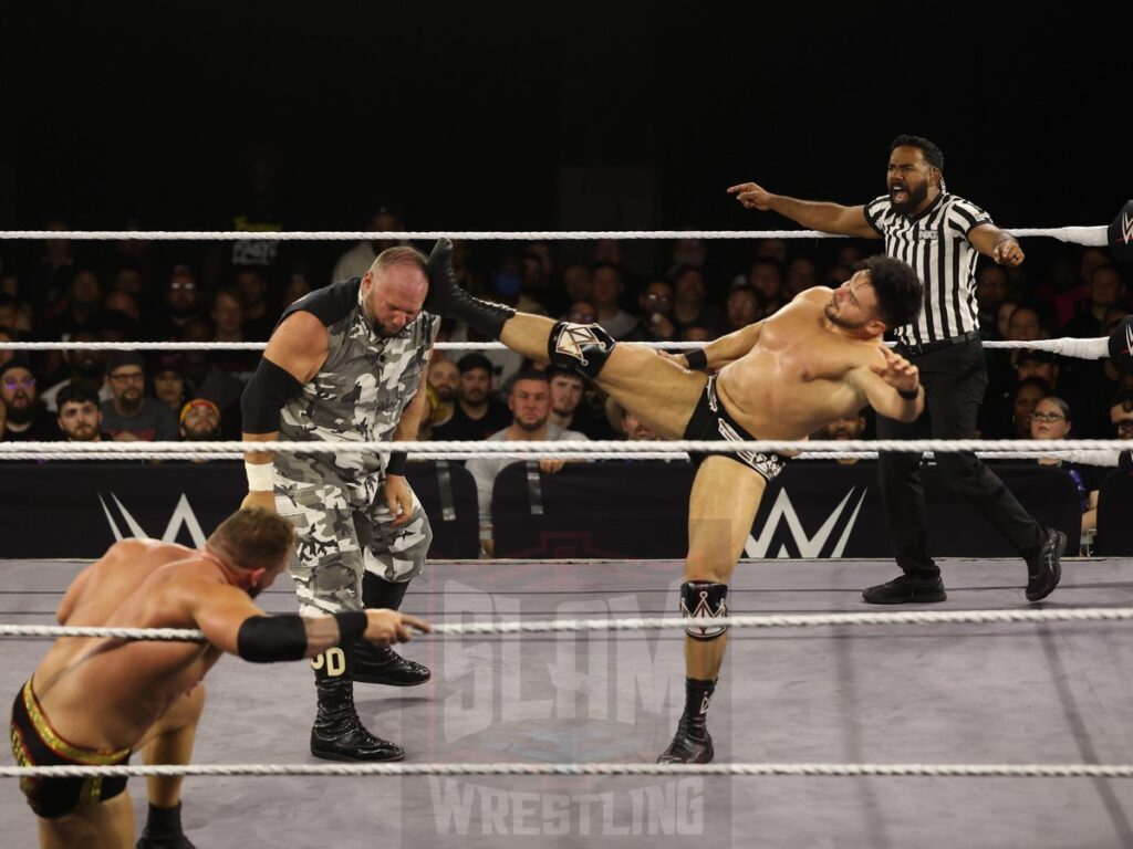 Ethan Page and Ridge Holland vs Trick Williams and Bubba Ray Dudley at NXT on Wednesday, November 6, 2024, at the 2300 Arena, in Philadelphia, PA. Photo by George Tahinos, https://georgetahinos.smugmug.com