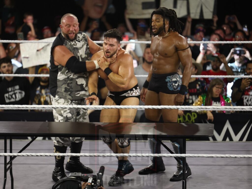 Ethan Page and Ridge Holland vs Trick Williams and Bubba Ray Dudley at NXT on Wednesday, November 6, 2024, at the 2300 Arena, in Philadelphia, PA. Photo by George Tahinos, https://georgetahinos.smugmug.com