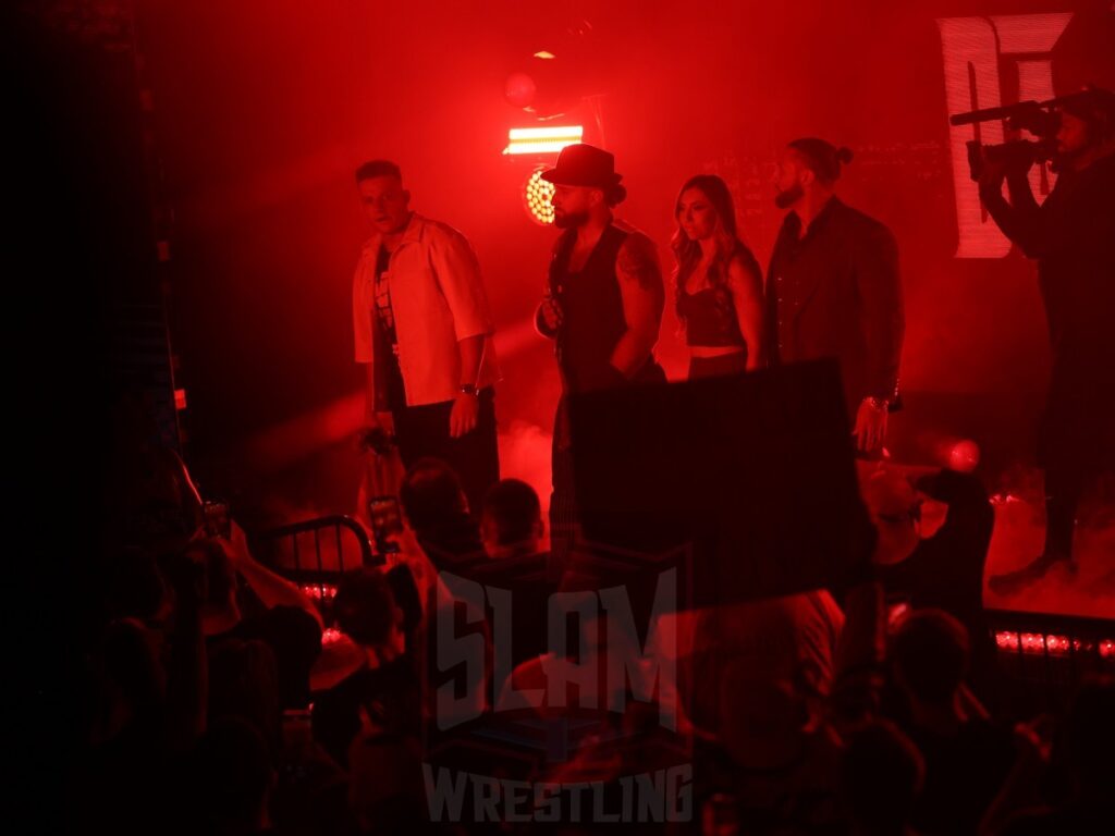 North American Champion Tony D’Angelo and the Family at NXT on Wednesday, November 6, 2024, at the 2300 Arena, in Philadelphia, PA. Photo by George Tahinos, https://georgetahinos.smugmug.com