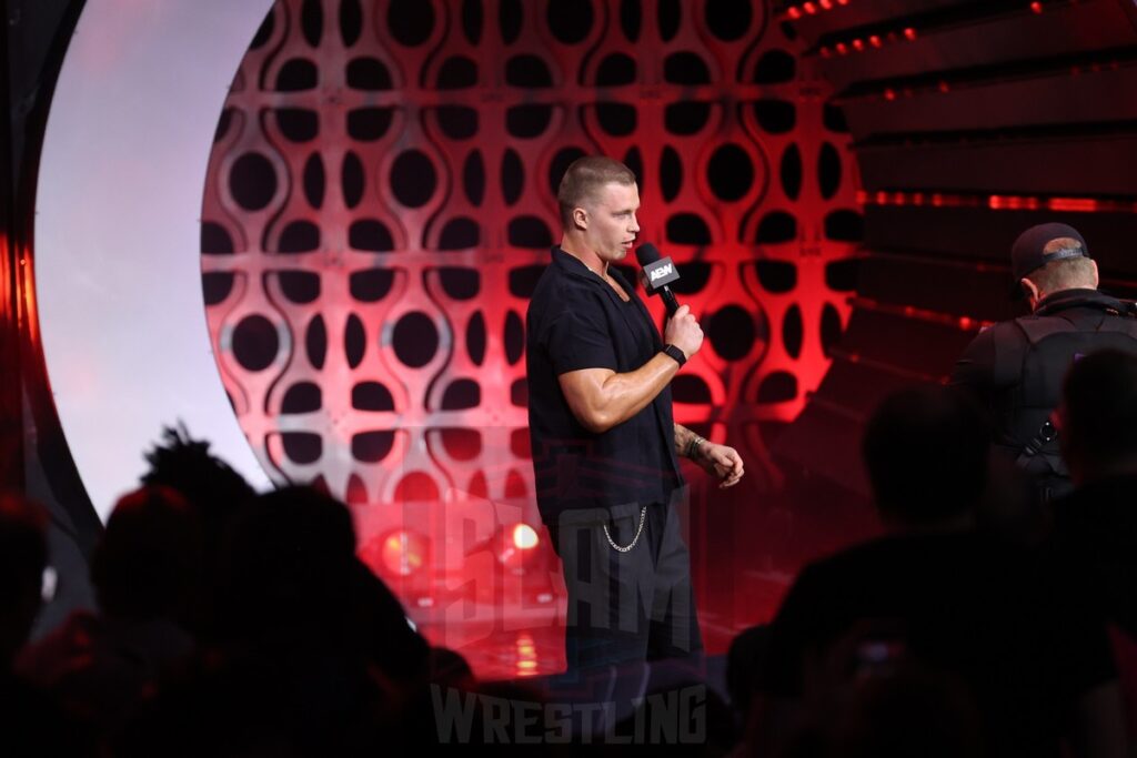 Kyle Fletcher at AEW Dynamite on Wednesday, November 13, 2024, at the Total Mortgage Arena, in Bridgeport, Connecticut. Photo by George Tahinos, georgetahinos.smugmug.com