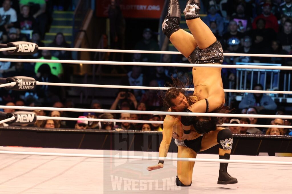 Konosuke Takeshita vs Adam Cole at AEW Dynamite on Wednesday, November 13, 2024, at the Total Mortgage Arena, in Bridgeport, Connecticut. Photo by George Tahinos, georgetahinos.smugmug.com