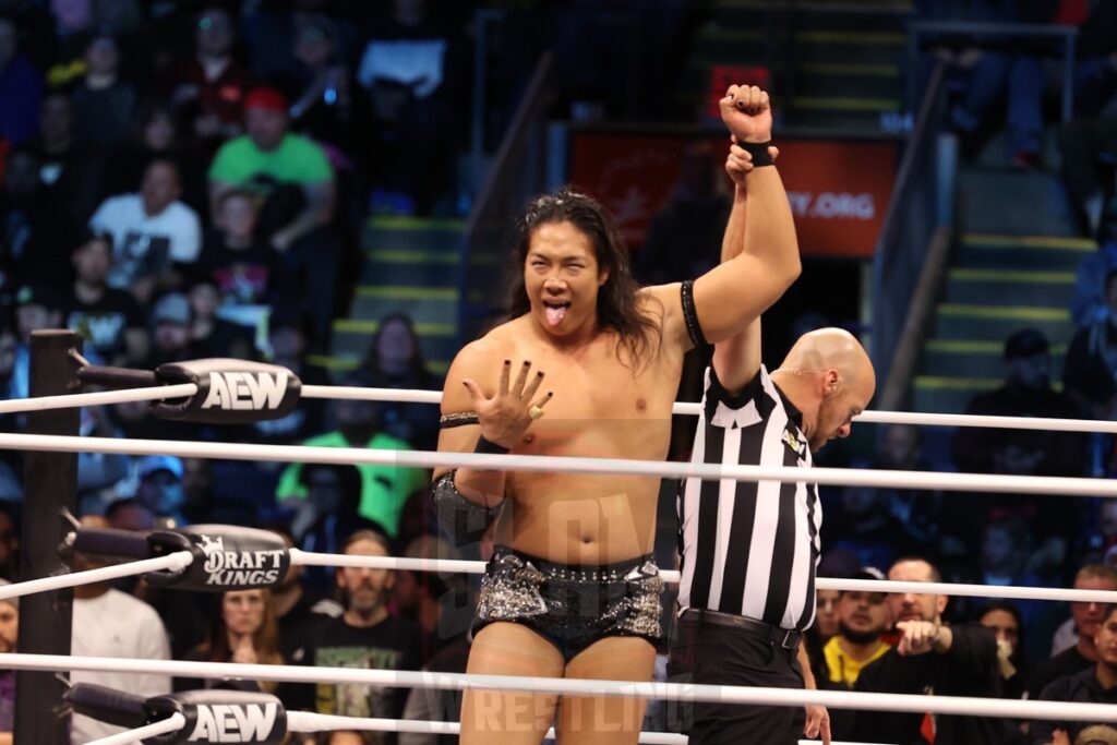 Konosuke Takeshita at AEW Dynamite on Wednesday, November 13, 2024, at the Total Mortgage Arena, in Bridgeport, Connecticut. Photo by George Tahinos, georgetahinos.smugmug.com