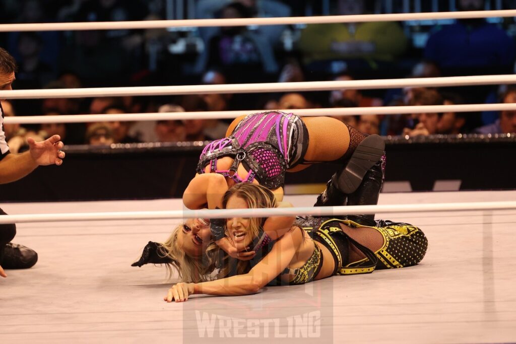 Britt Baker vs Penelope Ford at AEW Dynamite on Wednesday, November 13, 2024, at the Total Mortgage Arena, in Bridgeport, Connecticut. Photo by George Tahinos, georgetahinos.smugmug.com