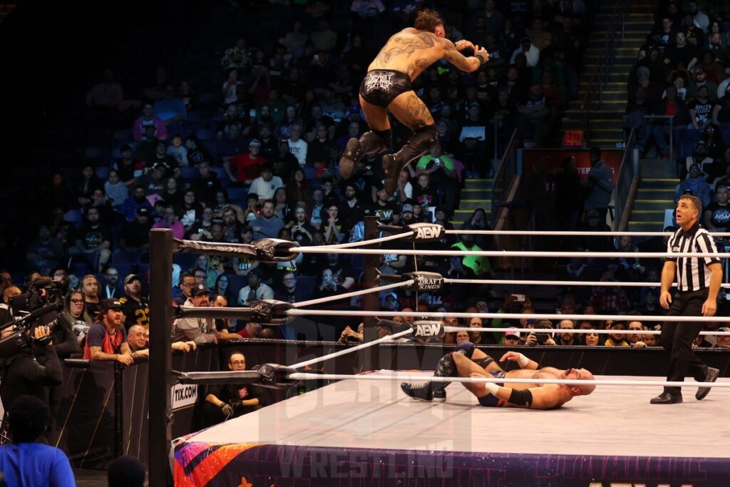 AEW Full Gear 4-Way Contenders Series Match: FTR (Cash Wheeler and Dax Harwood) vs House of Black (Malakai Black and Brody King) at AEW Dynamite on Wednesday, November 13, 2024, at the Total Mortgage Arena, in Bridgeport, Connecticut. Photo by George Tahinos, georgetahinos.smugmug.com