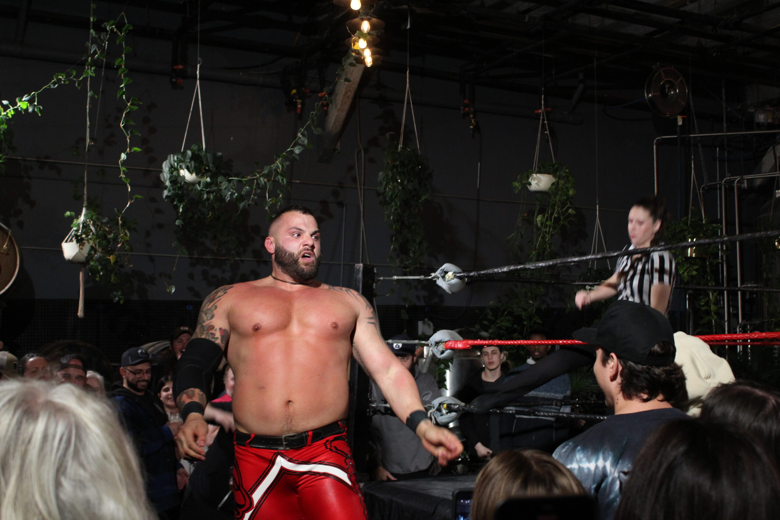 Jessie V got into the crowd after landing a big drop on Ren Jones during their match at Blood Brothers Brewery in Toronto on November 17th.