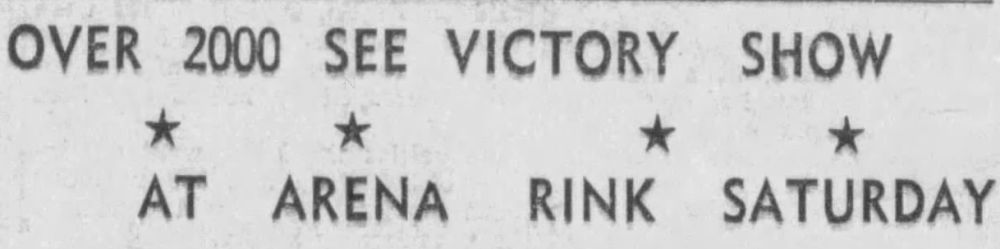 A headline for the triple bill in Sault Ste. Marie in 1943.