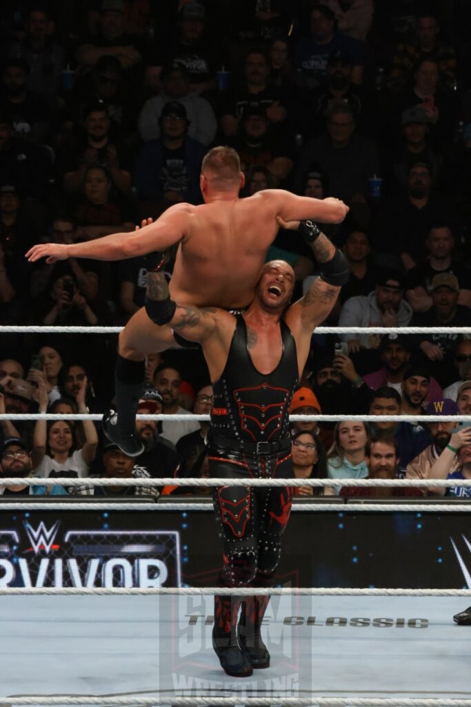 World Heavyweight Championship Match: Damian Priest vs. Gunther (c) at WWE Survivor Series: War Games, at the Rogers Arena in Vancouver, BC, on Saturday, November 30, 2024. Photo by Mike Mastrandrea, https://www.instagram.com/mikemastrandrea_photography