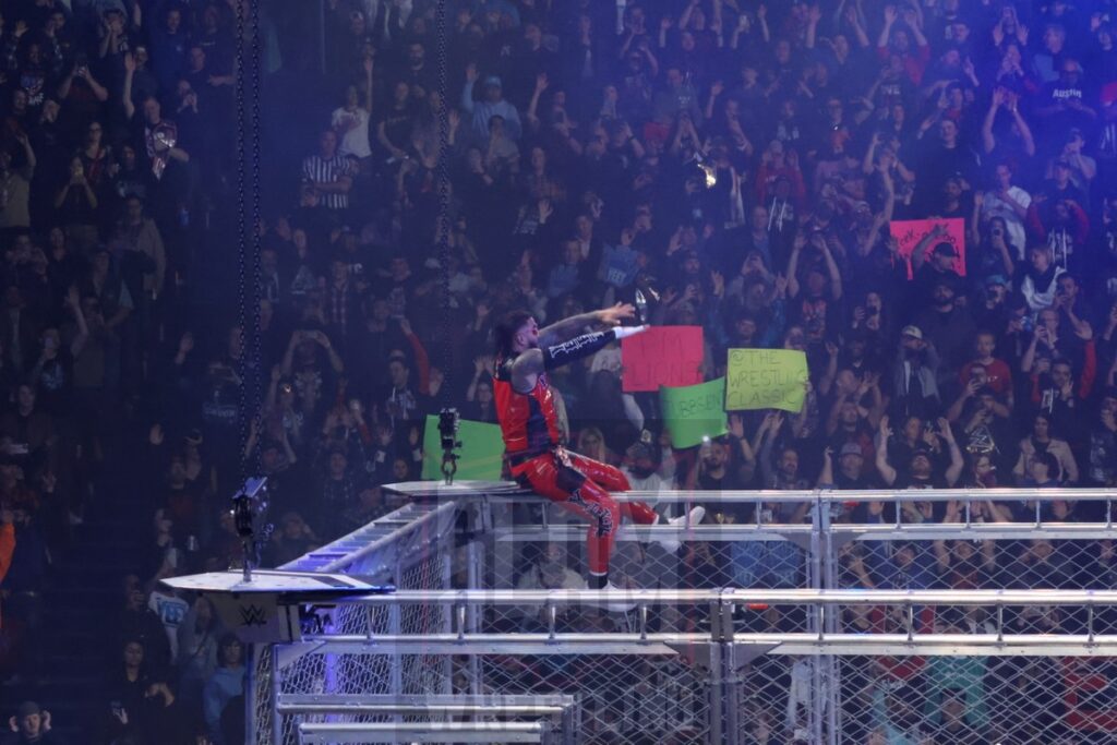 WarGames match: Roman Reigns, Sami Zayn, Jimmy Uso, Jey Uso, and CM Punk vs. Solo Sikoa, Tonga Loa, Tama Tonga, Jacob Fatu, and Bronson Reed at WWE Survivor Series: War Games, at the Rogers Arena in Vancouver, BC, on Saturday, November 30, 2024. Photo by Mike Mastrandrea, https://www.instagram.com/mikemastrandrea_photography