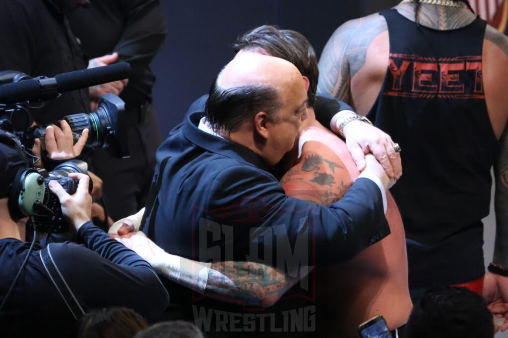 Post-match, Paul Heyman and CM Punk at WWE Survivor Series: War Games, at the Rogers Arena in Vancouver, BC, on Saturday, November 30, 2024. Photo by Mike Mastrandrea, https://www.instagram.com/mikemastrandrea_photography