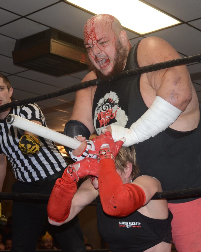 Tommy Trainwreck and Randi West at Horror Slam at the Livonia Elk's Lodge, on December 13, 2024. Photo by Brad McFarlin.