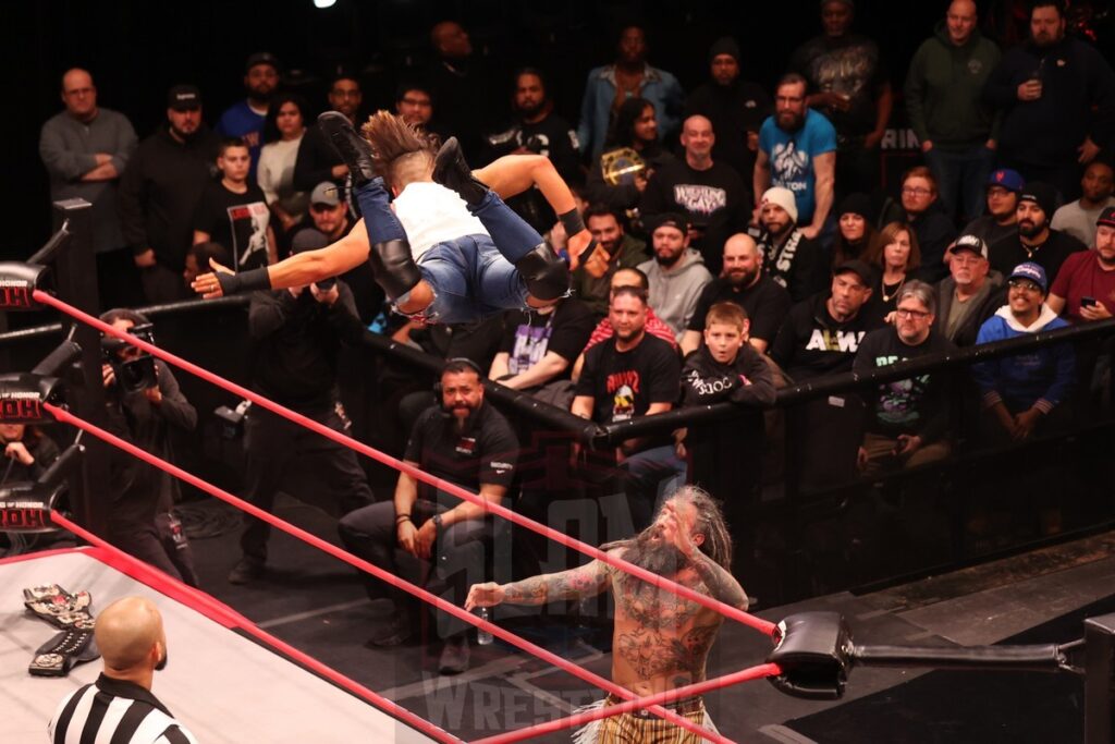 ROH World Tag Team Championship Texas Bullrope Match: The Sons of Texas (Dustin Rhodes & Sammy Guevara) (c) vs The Righteous (Vincent & Dutch) at Ring of Honor's Final Battle on Friday, December 20, 2024, at the Hammerstein Ballroom in New York, New York. Photo by George Tahinos, georgetahinos.smugmug.com