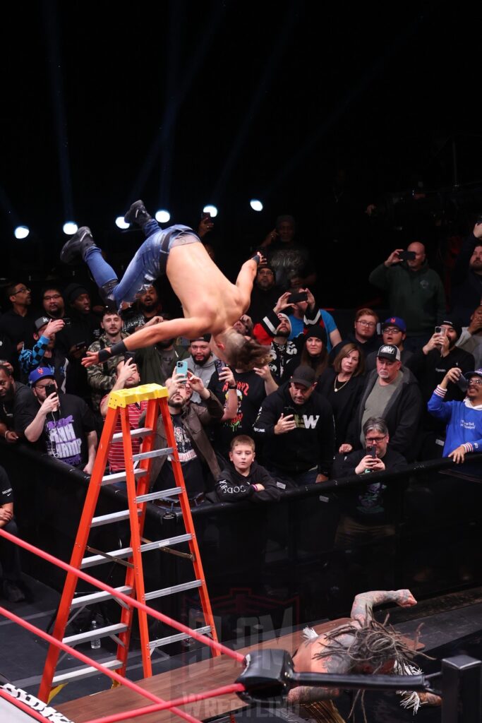 ROH World Tag Team Championship Texas Bullrope Match: The Sons of Texas (Dustin Rhodes & Sammy Guevara) (c) vs The Righteous (Vincent & Dutch) at Ring of Honor's Final Battle on Friday, December 20, 2024, at the Hammerstein Ballroom in New York, New York. Photo by George Tahinos, georgetahinos.smugmug.com