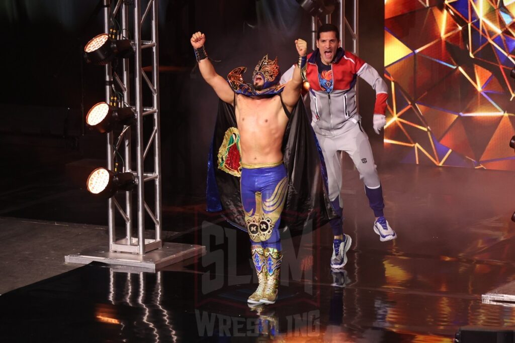 Komander (with Alex Abrahantes) at Ring of Honor's Final Battle on Friday, December 20, 2024, at the Hammerstein Ballroom in New York, New York. Photo by George Tahinos, georgetahinos.smugmug.com