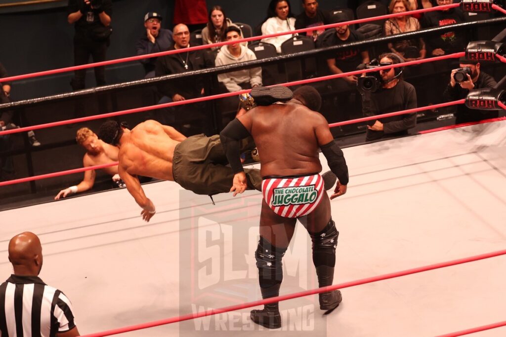 ROH World TV Championship Survival of the Fittest match: Komander (with Alex Abrahantes) vs Brian Cage (c) vs Willie Mack vs Mark Davis vs AR Fox vs and Blake Christian at Ring of Honor's Final Battle on Friday, December 20, 2024, at the Hammerstein Ballroom in New York, New York. Photo by George Tahinos, georgetahinos.smugmug.com