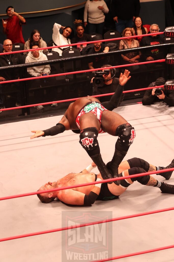 ROH World TV Championship Survival of the Fittest match: Komander (with Alex Abrahantes) vs Brian Cage (c) vs Willie Mack vs Mark Davis vs AR Fox vs and Blake Christian at Ring of Honor's Final Battle on Friday, December 20, 2024, at the Hammerstein Ballroom in New York, New York. Photo by George Tahinos, georgetahinos.smugmug.com