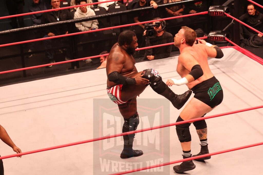 ROH World TV Championship Survival of the Fittest match: Komander (with Alex Abrahantes) vs Brian Cage (c) vs Willie Mack vs Mark Davis vs AR Fox vs and Blake Christian at Ring of Honor's Final Battle on Friday, December 20, 2024, at the Hammerstein Ballroom in New York, New York. Photo by George Tahinos, georgetahinos.smugmug.com