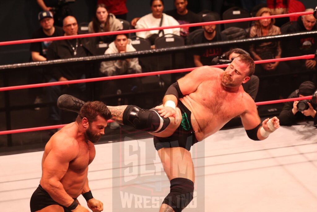 ROH World TV Championship Survival of the Fittest match: Komander (with Alex Abrahantes) vs Brian Cage (c) vs Willie Mack vs Mark Davis vs AR Fox vs and Blake Christian at Ring of Honor's Final Battle on Friday, December 20, 2024, at the Hammerstein Ballroom in New York, New York. Photo by George Tahinos, georgetahinos.smugmug.com