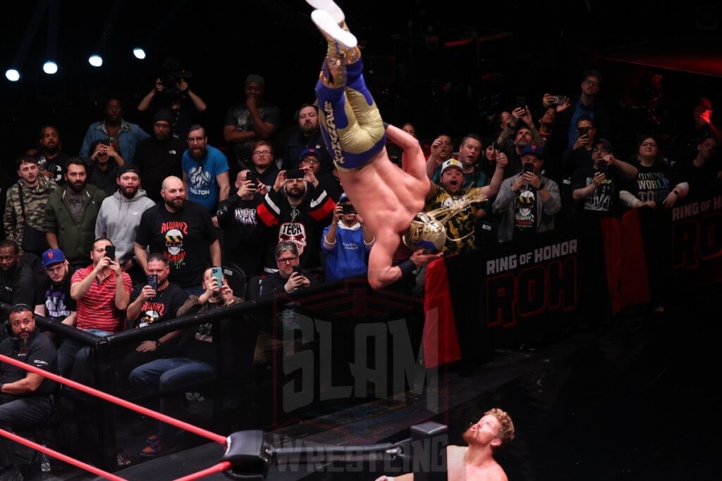 ROH World TV Championship Survival of the Fittest match: Komander (with Alex Abrahantes) vs Brian Cage (c) vs Willie Mack vs Mark Davis vs AR Fox vs and Blake Christian at Ring of Honor's Final Battle on Friday, December 20, 2024, at the Hammerstein Ballroom in New York, New York. Photo by George Tahinos, georgetahinos.smugmug.com