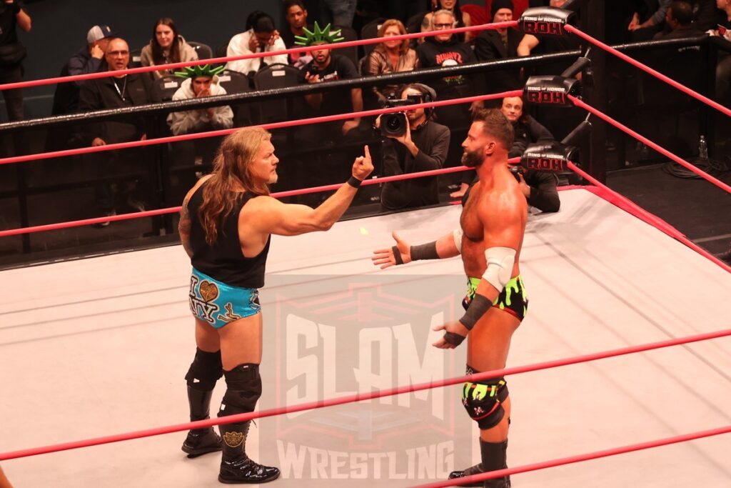 ROH World Championship Match: Chris Jericho (c) (with Bryan Keith) vs Matt Cardona at Ring of Honor's Final Battle on Friday, December 20, 2024, at the Hammerstein Ballroom in New York, New York. Photo by George Tahinos, georgetahinos.smugmug.com