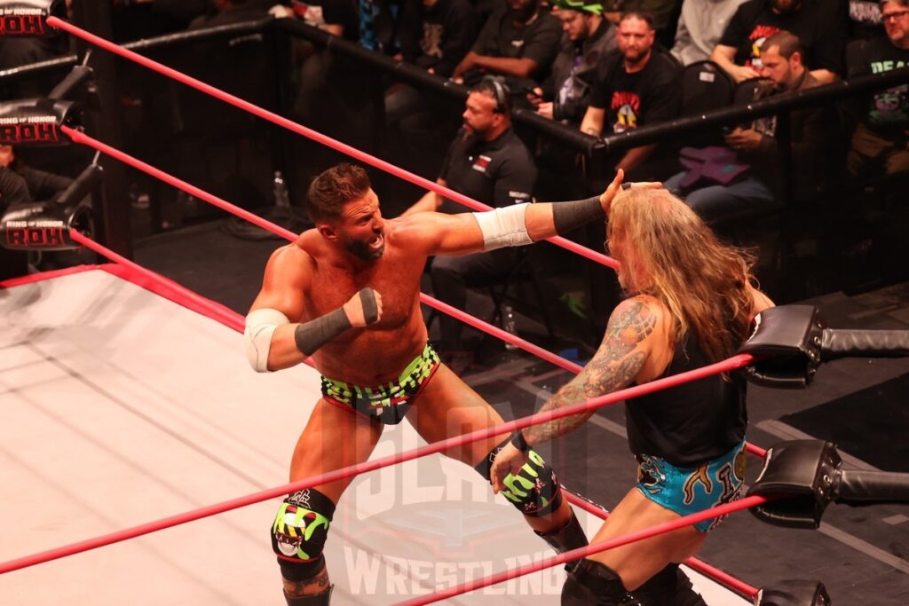 ROH World Championship Match: Chris Jericho (c) (with Bryan Keith) vs Matt Cardona at Ring of Honor's Final Battle on Friday, December 20, 2024, at the Hammerstein Ballroom in New York, New York. Photo by George Tahinos, georgetahinos.smugmug.com