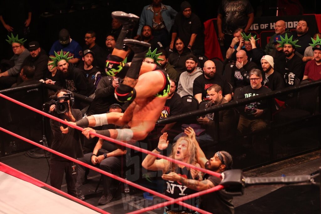 ROH World Championship Match: Chris Jericho (c) (with Bryan Keith) vs Matt Cardona at Ring of Honor's Final Battle on Friday, December 20, 2024, at the Hammerstein Ballroom in New York, New York. Photo by George Tahinos, georgetahinos.smugmug.com