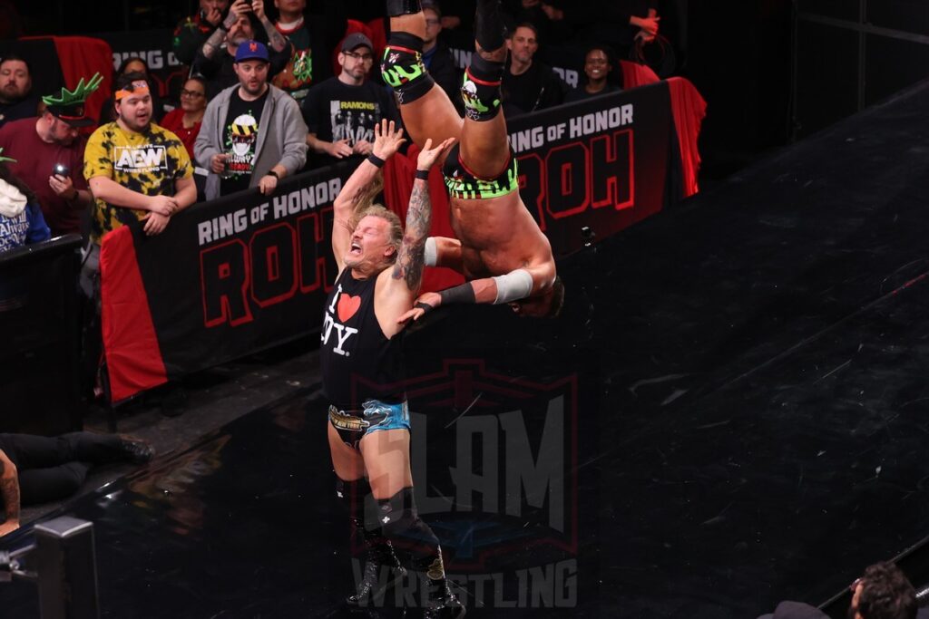 ROH World Championship Match: Chris Jericho (c) (with Bryan Keith) vs Matt Cardona at Ring of Honor's Final Battle on Friday, December 20, 2024, at the Hammerstein Ballroom in New York, New York. Photo by George Tahinos, georgetahinos.smugmug.com