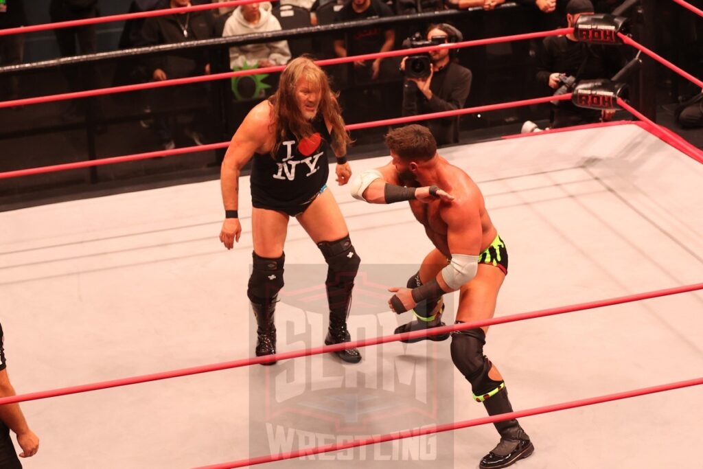 ROH World Championship Match: Chris Jericho (c) (with Bryan Keith) vs Matt Cardona at Ring of Honor's Final Battle on Friday, December 20, 2024, at the Hammerstein Ballroom in New York, New York. Photo by George Tahinos, georgetahinos.smugmug.com