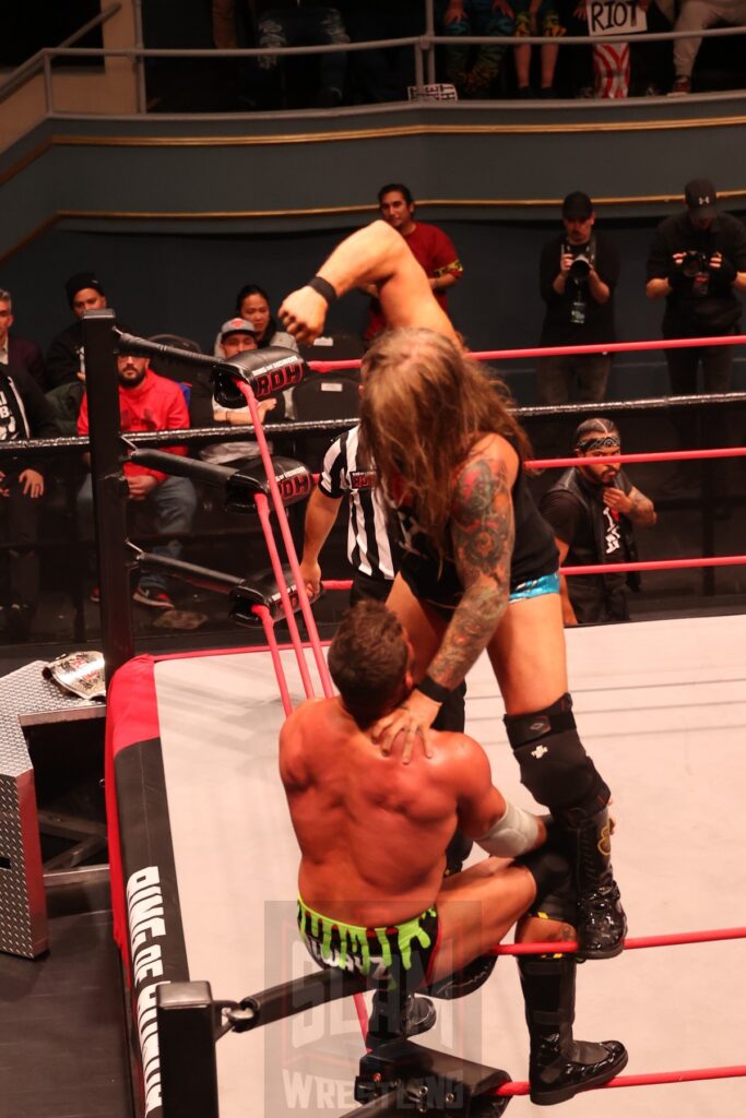 ROH World Championship Match: Chris Jericho (c) (with Bryan Keith) vs Matt Cardona at Ring of Honor's Final Battle on Friday, December 20, 2024, at the Hammerstein Ballroom in New York, New York. Photo by George Tahinos, georgetahinos.smugmug.com