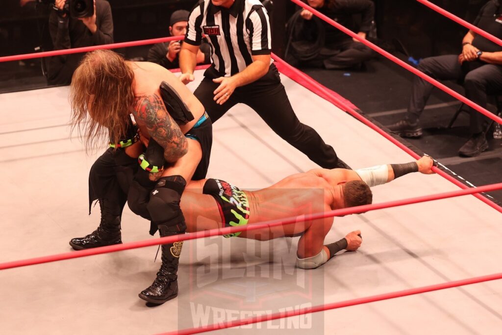 ROH World Championship Match: Chris Jericho (c) (with Bryan Keith) vs Matt Cardona at Ring of Honor's Final Battle on Friday, December 20, 2024, at the Hammerstein Ballroom in New York, New York. Photo by George Tahinos, georgetahinos.smugmug.com