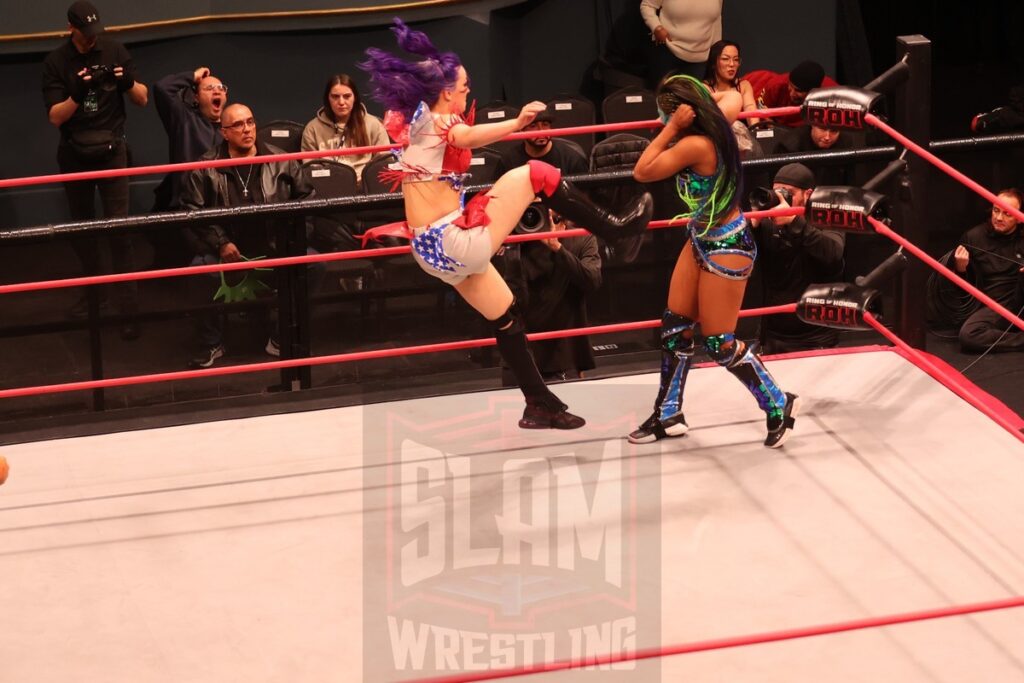 ROH World Women's Championship Match: Athena (c) vs Billie Starkz at Ring of Honor's Final Battle on Friday, December 20, 2024, at the Hammerstein Ballroom in New York, New York. Photo by George Tahinos, georgetahinos.smugmug.com